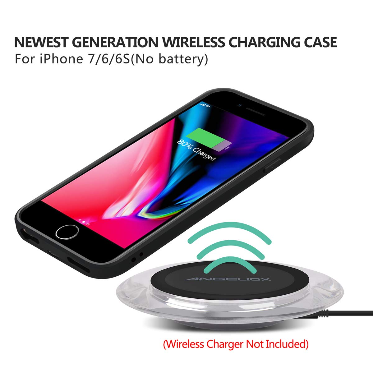 Amazon.co.jp: ワイヤレス充電ケース Qi ワイヤレス充電器 レシーバ